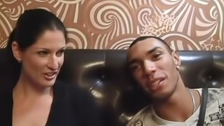 Slender brunette is getting fucked in the toilet