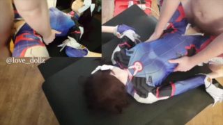 D.Va cosplay sex doll making me cum hard