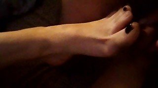 PRIVATE SOON! Gamer GF give me outstanding footjob while she plays on her phone ignoring me Part-2