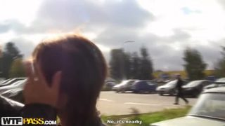 Racy carroty Russian teen Maddie on a group sex in public