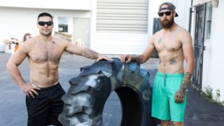 Dustin Steele and Aspen fuck in the locker room after a heated match