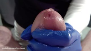 Cock milking asmr close up