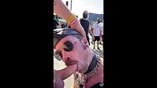 Getting my dick sucked while others are watching at Folsom Street Fair 2021