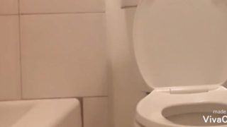 Hidden bathroom cam catches sister pee