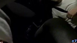 Straight buddies get in the car to jerk off together