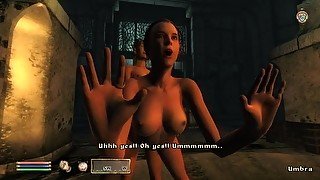 TES 4: Oblivion - Lesbian Umbra Fucks Our Female Hero With Big Dick Strap-on