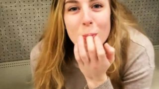 Stacked amateur teen pounded doggystyle in a dressing room