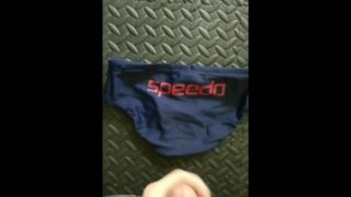 Cumload on a Speedo for a College Frat Bro