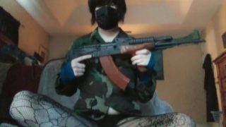 Shy Femboy Field Strips His AK