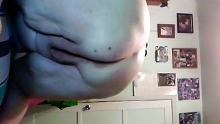 BBW lover fucks her ass with a dildo for me