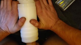 Double ended male toy fuck test + cumshot