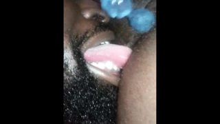 Hot Black Couple - Eating Her Pussy Out