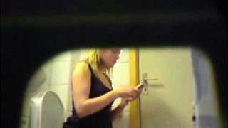 Blonde amateur teen toilet pussy ass hidden spy cam voyeur 5