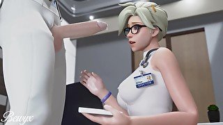 Doctor Mercy Dick Exam, blowjob deepthroath 3D