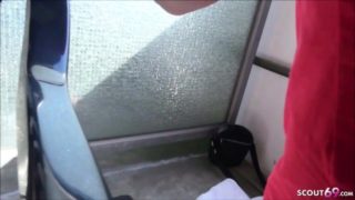 SKINNY GERMAN TEEN LINA FUCK AND FACIAL PUBLIC ON BALCONY