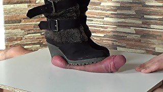 Big dick full weight crush under wedges part II - CBT trample