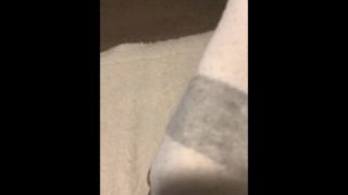 Ebony teen socks up close ASMR