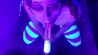 Blacklight Femboy Blowjob POV