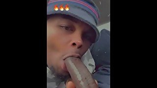 Light skin sucking big dick