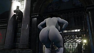 Resident Evil Lady Dimitrescu Twerk. Model by xzCrystal3D. Stage by Mokujinhornywood