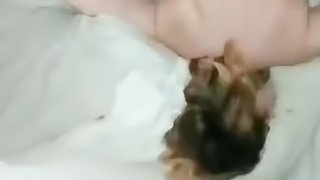 Fuck pregnant girl, cums on cock, moans louder