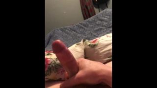 Hard lubed cock jerking till cum