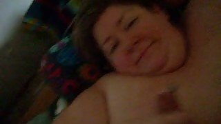 BBW granny gives me hot handjob until I cum her face