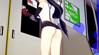 Tifa Lockhart FUCKED HARD on public train 3D Hentai (Koikatsu)