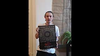 Guy presents his sexy art calendar