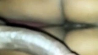 Black MILF creampie cumshot