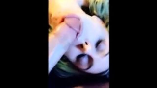 KC Slut Girl w Blue Hair becomes BBC FuckMeat