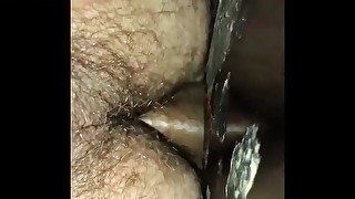 Fucked at the gloryhole another creampie