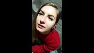 Amateur couple fucking in public bathroom