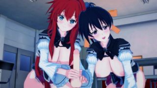 HIGH SCHOOL DXD 3WAY WITH RIAS AND AKENO HENTAI