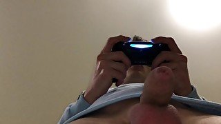  Gamer with BIG DICK PLAY GAMES ON PS4/ JERKING OFF/ Cute Boy / Teen