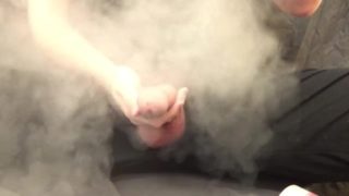 Smoking with my cock out