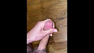 Jerked off my cock in bathroom