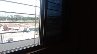 Rajesh masturbating dick and flashing  to aunty's from the window