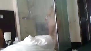 Hawt angel taking a shower