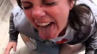 girl is laughing after a facial, very sensual