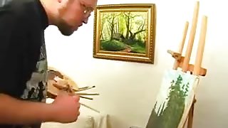 Der Landschaftsmaler und sein Pinsel