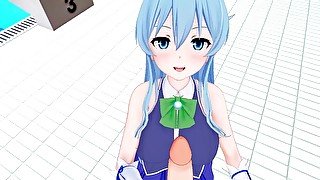 【REAL POV】Aqua is only good for being a CUMSLUT!!!!【Hentai】