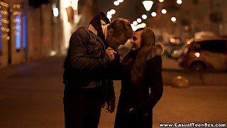 Beautiful Russian girl is picked up and fucked on the first date