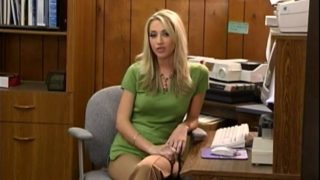 Blonde girl gets seduced by her coworker