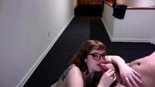 Deep amateur blowjob by mature bbw