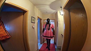 try to be an Sissy doll to clean the room as roommate like an Zofe