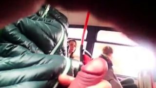 Two girls watch bus flasher