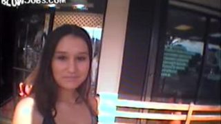 Fetching brunette young whore Stephanie is mouth hatefucked