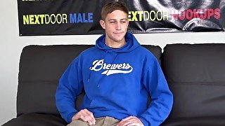 Straight Guy Jerks Off During Casting Audition - NextDoorCasting