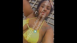 Sweet Monae In Houston Pussy Out By The Pool